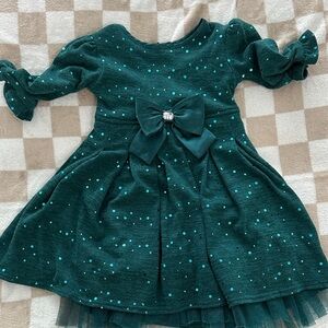 Sweet Heart Rose Teal Formal Dress with Bow